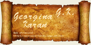 Georgina Karan vizit kartica